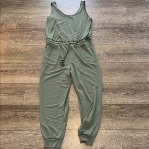 Marika Women’s Olive Green Tank Jumpsuit